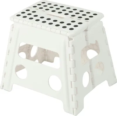 Produktbild von Klapphocker / Tritthocker, 29x22x30 cm, weiß-schwarz
