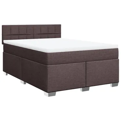 Produktbild von vidaXL Boxspringbett mit Matratze Dunkelbraun 140x200 cm Stoff