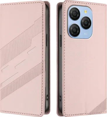 Produktbild von Hülle für Blackview Shark 9, Kunstleder Brieftaschen Handyhülle mit Kartenfach und Standfunktion Pink