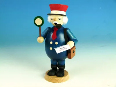 Produktbild von Räuchermännchen Polyurethan2 - Berufe - Schaffner - 16,0 cm - Original erzgebirgische Handwerkskunst