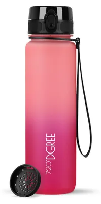 Produktbild von 720°DGREE Trinkflasche uberBottle softTouch mit Sieb flamingo pink/fuchsia 0,5l