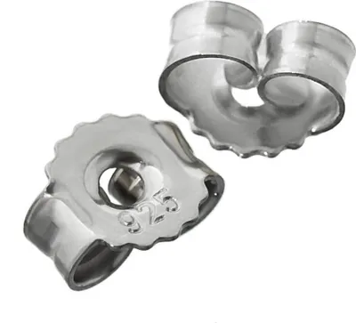 Produktbild von 1paar 925er Sterlingsilber Rhodiniert Anlaufgeschützt Gegenstecker Ohrstecker