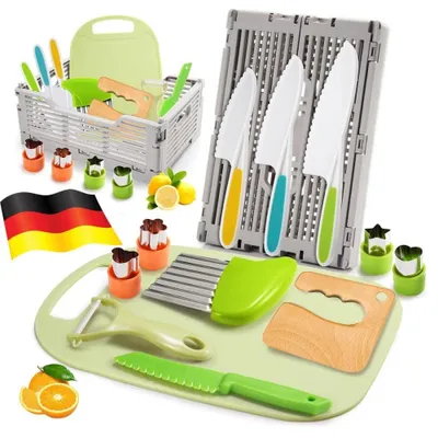 Produktbild von 13-teilige Kinder Montessori Messer Set Küchenspielzeug Lernspielzeug Kochmesser