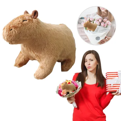 Zdjęcie produktu dla Pluszowe lalki Capybara, pluszowe zabawki dzikie zwierzęta, pluszowe zabawki symulujące zwierzęta Capybara