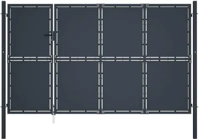 Produktbild von Gartentor aus Stahl 350 x 150 cm Anthrazit