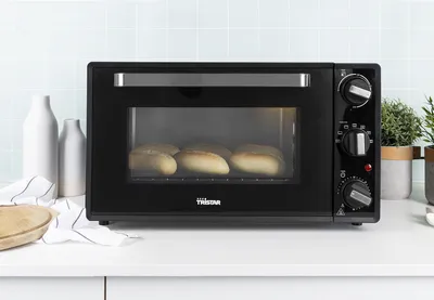 Produktbild von Tristar OV-3630 Heißluft-Backofen, 38 l, Schwarz, Edelstahl, Freistehend, Drehregler, 0 - 230 °C, Metall