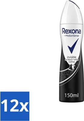 Image de Rexona - Invisible Diamond - Déodorant Spray - Antitranspirant - 150 ml - Pack Avantage - 12 pièces
