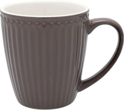 Produktbild von Greengate Alice Becher mit Henkel dark chocolate 0,4 l