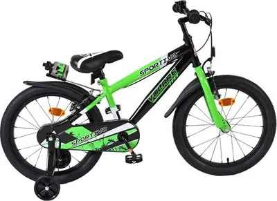 Produktbild von Volare Sportivo Kinderfahrrad - Jungen - 18 Zoll - Grün Schwarz - Zwei Handbremsen