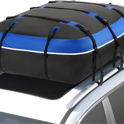 Produktbild von Famanu Dachtasche 425 Liter, faltbar, wasserdicht, mit Antirutschmatte – Schwarz