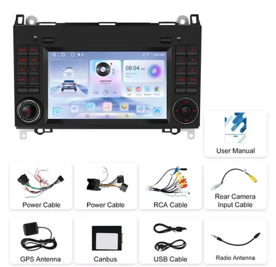 Obrázek produktu pro Autorádio s Androidem pro B200 – 2-DIN – displej 17,8 cm – CarPlay – Android 13 – 2 GB RAM, 64 GB ROM – rozlišení 1024x600