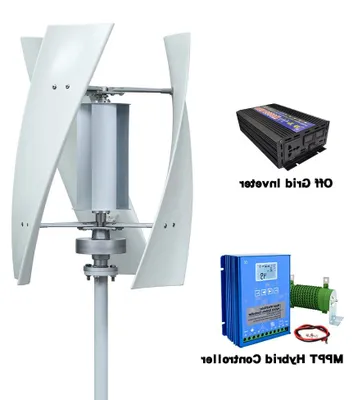 Obrázek produktu pro Větrná turbína - Větrná elektrárna - Generátor větrné turbíny - Větrná energie - Vertikální osa - 5000 W - 24 V