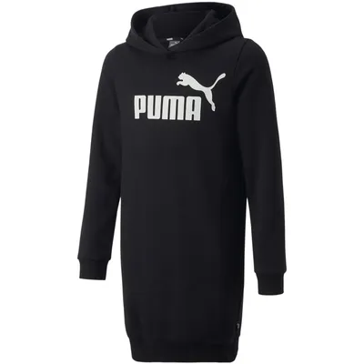 Image de Robe polaire à capuche PUMA ESS Logo pour fille, noir, taille 140