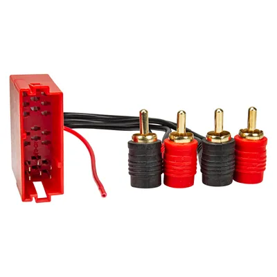Produktbild von Aktivsystem Radio Adapter kompatibel mit Audi Mini-ISO Stecker 20-polig auf Cinch 4-Kanal mit Remote verg. Cinch-Stecker