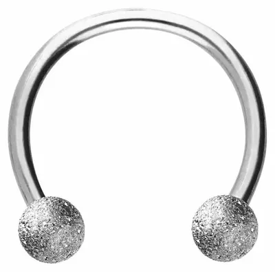 Produktbild von Ohrpiercing, Nasenpiercing, Septum Piercing Chirurgenstahl Hufeisenring DIAMANTOPTIK Silber Innendurchmesser: 10mm + Stabstärke: 1,2mm