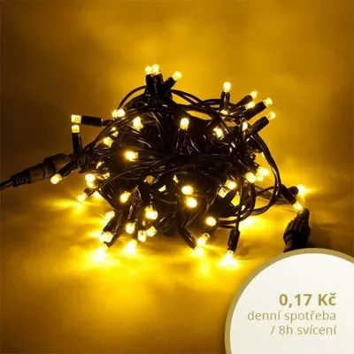 Obrázok produktu pre Svetelná reťaz LED 5 m, teplá biela, 60 diód, IP67