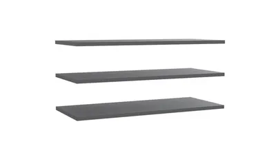 Image de Lot de 3 étagères de 83 cm pour armoire, couleur grise