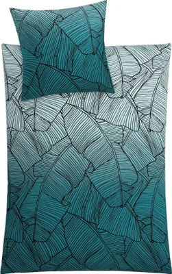 Produktbild von Kleine Wolke 6238675952 Bettwäsche Vero, Maße: 135 x 200 cm und 80 x 80 cm, Farbe: Petrol