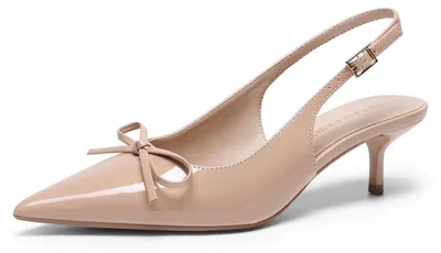 Produktbild von DREAM PAIRS Slingback Schuhe mit Kitten Heels,Nackt,38.5 – Größe 38.5 EU