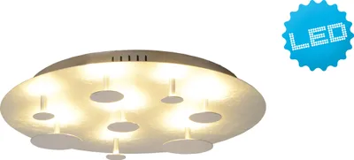 Produktbild von Näve LED Wand- und Deckenleuchte d: 50cm - Material: Metall - Farbe: silber; 1265759