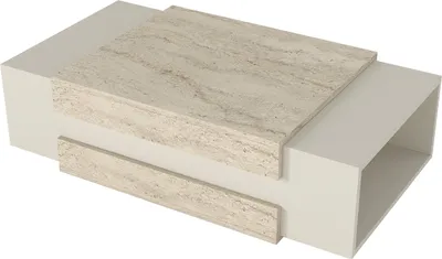 Produktbild von Couchtisch Nora mit zwei seitlichen Staufächern in beige grau Granit Optik, 2536