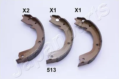 Produktbild von JAPANPARTS GF-513AF Handbremsbeläge für MITSUBISHI PAJERO IV (V8W, V9W) Handbremse