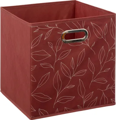 Image de 5five Simply Smart | Panier de rangement - Serene - 31x31 cm - Rouge - Décoratif et pliable - Idéal pour le rangement