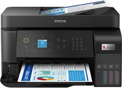 Zdjęcie produktu dla Epson EcoTank L5590, Atramentowa, Drukowanie w kolorze, 4800 x 1200 DPI, Kopiowanie w kolorze, A4, Czarny