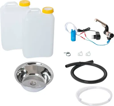 Image de 230V bloc cuisine kit évier 28cm (280mm) Barwig chrome 19litres Bulli Vito T5