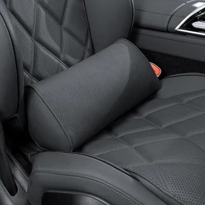 Obrázok produktu pre Ergonomický bedrový vankúš z pamäťovej peny, čierny, pre kancelárske stoličky a autosedačky