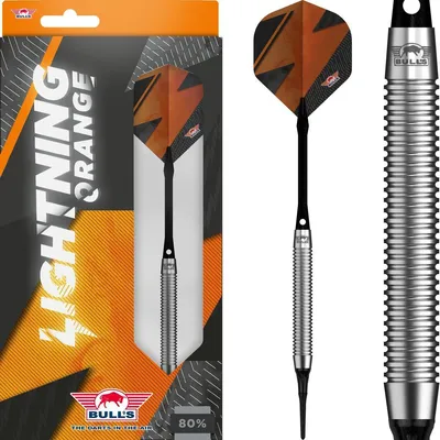 Zdjęcie produktu dla Bull's Softtip Lightning Orange 80% Softdarts 18 gram orange