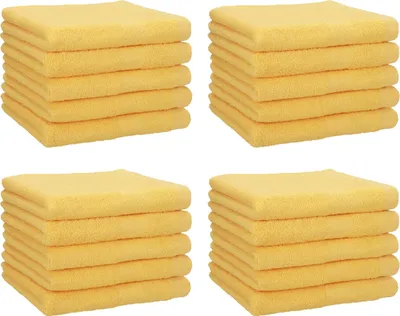 Produktbild von Betz 20 Stück Gästetücher 30x50 cm PREMIUM 100% Baumwolle Set  Farbe: honiggelb