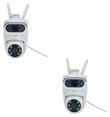 Produktbild von 2er-Set motorisierte 2K-IP-Außenkameras mit Doppelobjektiv "HomeCam Dual PTZ"