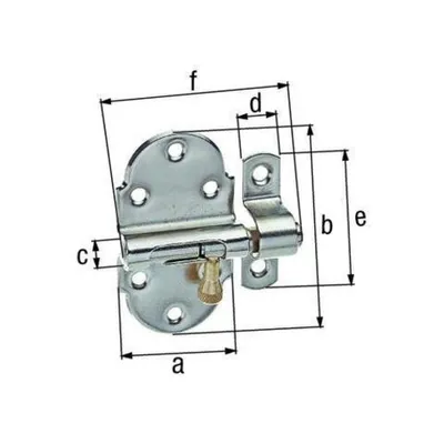 Zdjęcie produktu dla GAH-Alberts 128869, Zatrzask, Stal, Zewnętrzna, Stal, 75 mm, 40 mm