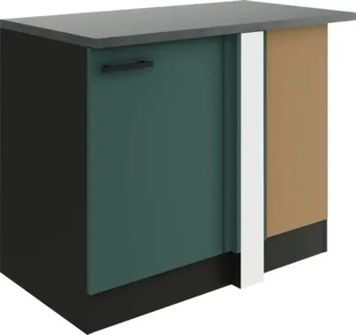 Produktbild von Optifit Eckunterschrank Verona405 BxTxH 110 x 60 x 84,8 cm grün matt zerlegt Anschlag reversibel KUVE UELG106-9+