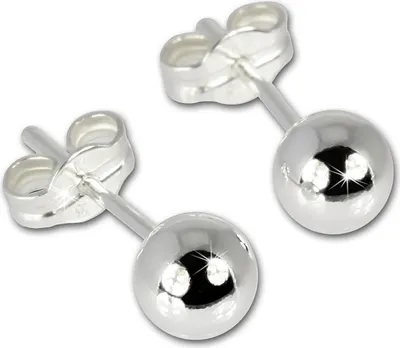 Produktbild von SilberDream Ohrstecker für Damen 925 Silber silber Kugel Ohrringe 5mm SDO515