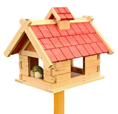 Produktbild von Holz-Vogelhaus mit Futterstation, 44 x 34 x 37 cm