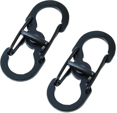Productafbeelding van Azomor® Set van twee compacte, dubbele karabijnhaken voor diverse toepassingen