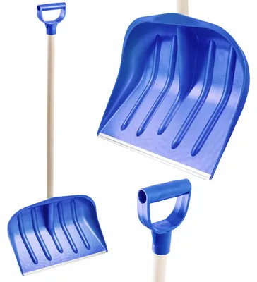 Zdjęcie produktu dla Łopata Szufla Do Śniegu Drewniany Trzonek 140cm NIEBIESKA