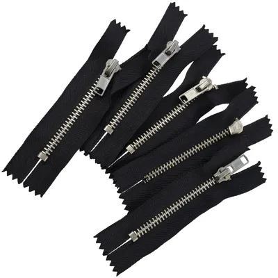 Productafbeelding van Reissluiting Nr. 4 Niet Splitsbaar 8 cm Zwart 5-Stuks Set