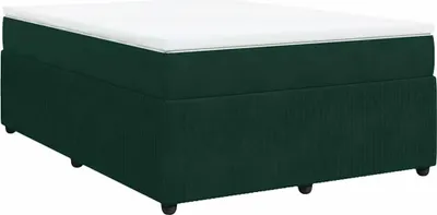 Productafbeelding van vidaXL Boxspringbed met matras, donkergroen, 140x190 cm, fluweel