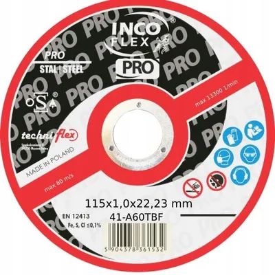 Obrázek produktu pro IncoFlex Ocelový řezný kotouč 115x1x22.23 mm sada 50ks