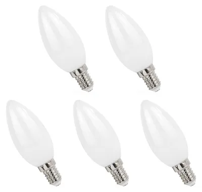 Productafbeelding van Spectrum LED Kaarslamp C35 E14 Mat - 1W 100lm 2700K - Warmwit - Vervangt 10W - 5 stuks