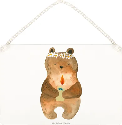 Produktbild von Mr. & Mrs. Panda Schild Schweinchen Glühwein DIN A4 - Weiß - Geschenk, Türschild, Dekobrett, wandhänger, holzbild, kleine aufmerksamkeit, Betrunken, Spruch, Weihnachten