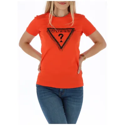 Produktbild von GUESS T-shirt Damen Baumwolle Rot GR55535 - Größe: XS