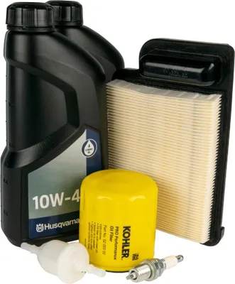Image de Kit d’entretien moteur Kohler SV470 Husqvarna – Huile, bougie, filtres – ORIGINAL