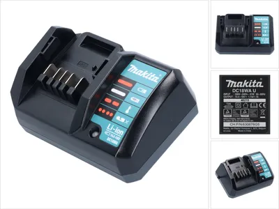 Zdjęcie produktu dla Makita DC18WA, Ładowarka do baterii, Litowo-polimerowy (LiPo), Makita, Czarny, 15 cm, 10 cm
