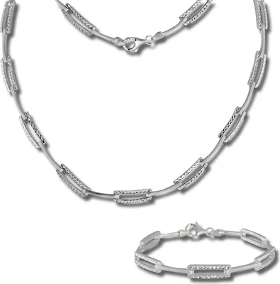 Produktbild von SilberDream Collier Armband Schmuck-Set für Damen diamantiert Silber SDS442J