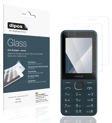 Obrázok produktu pre 2 ochranné fólie pre telefón Nokia 225 4G - nárazuvzdorná fólia 9H, vyrobená z tvrdeného plastu (sklo)