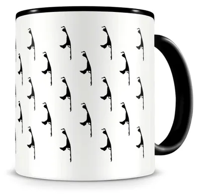 Produktbild von Sylt Tasse Kaffeetasse Teetasse Kaffeepott Kaffeebecher 300ml schwarz